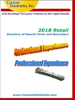cover image of 2018 Retail Directory of Search Firms and Recruiters